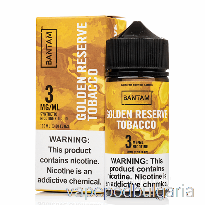 Vape 10000 Дръпки Golden Reserve Tobacco - Bantam Vape - 100ml 0mg